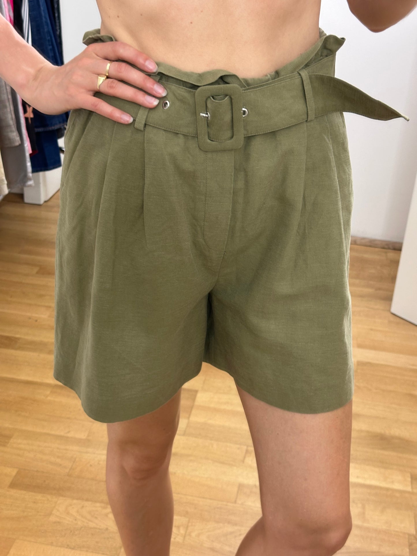 Cotton Khaki Shorts S