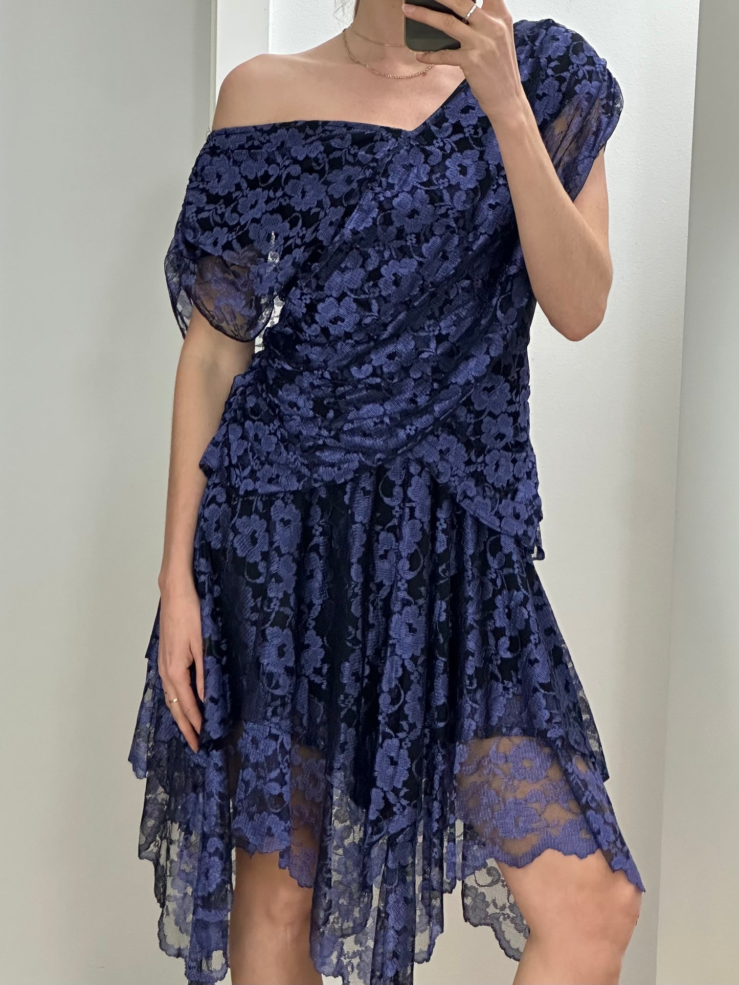 Vintage Purple Midi Dress S/M