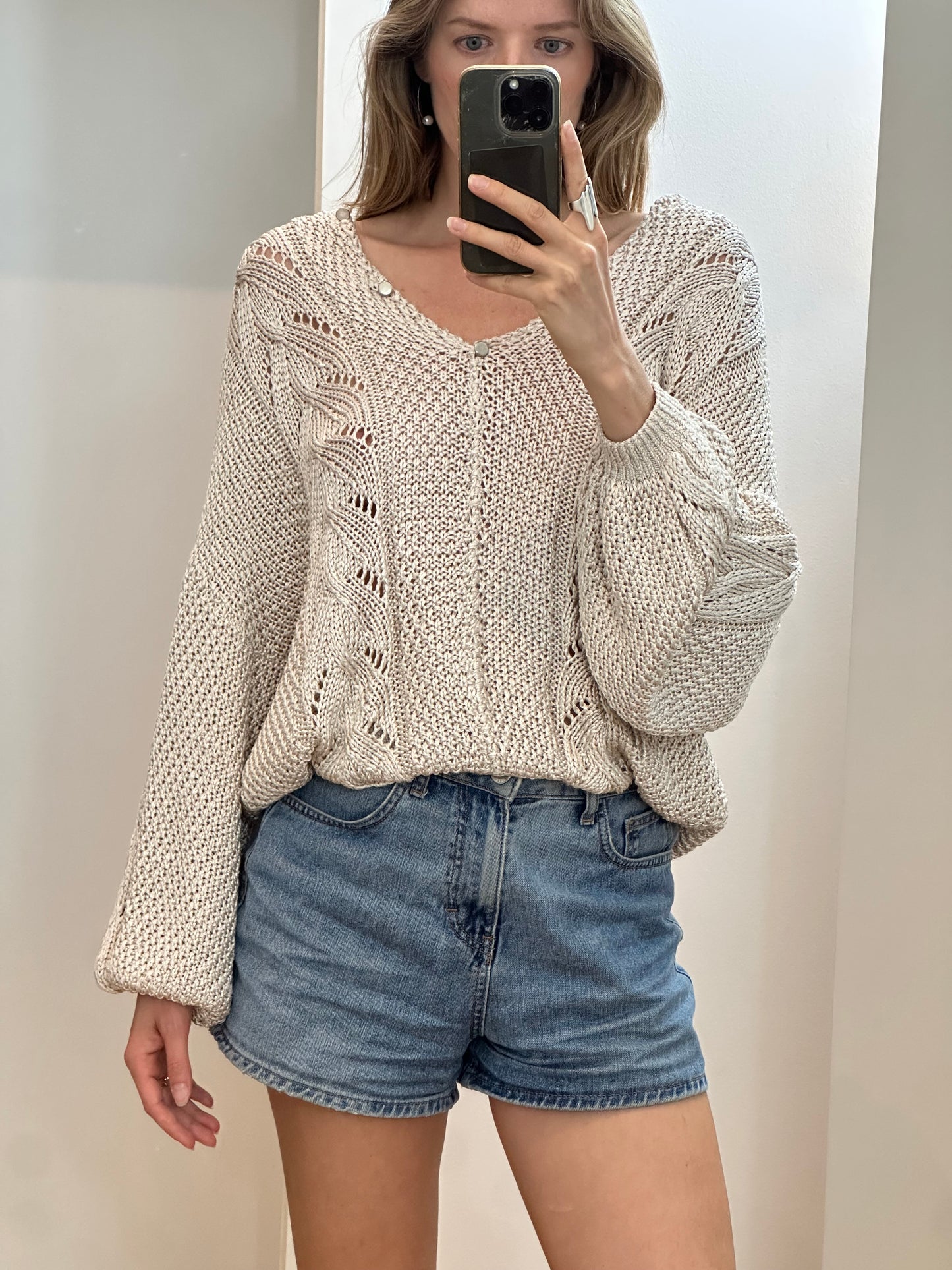 Vintage Handknit Sweater L