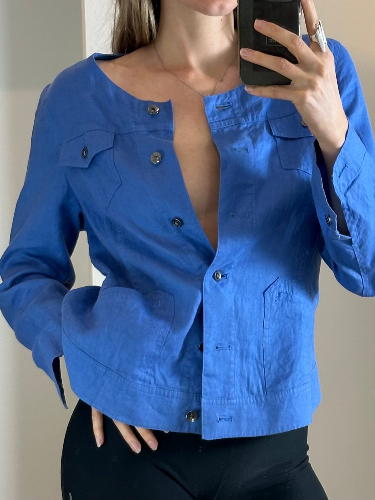 Vintage Linen Blazer M