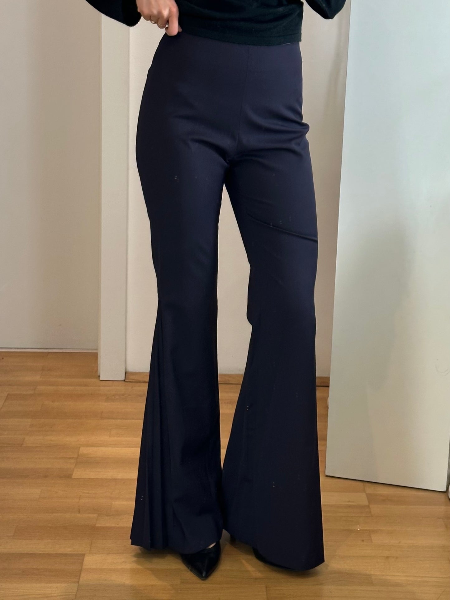 Vintage Flared Dark Purple Trousers S