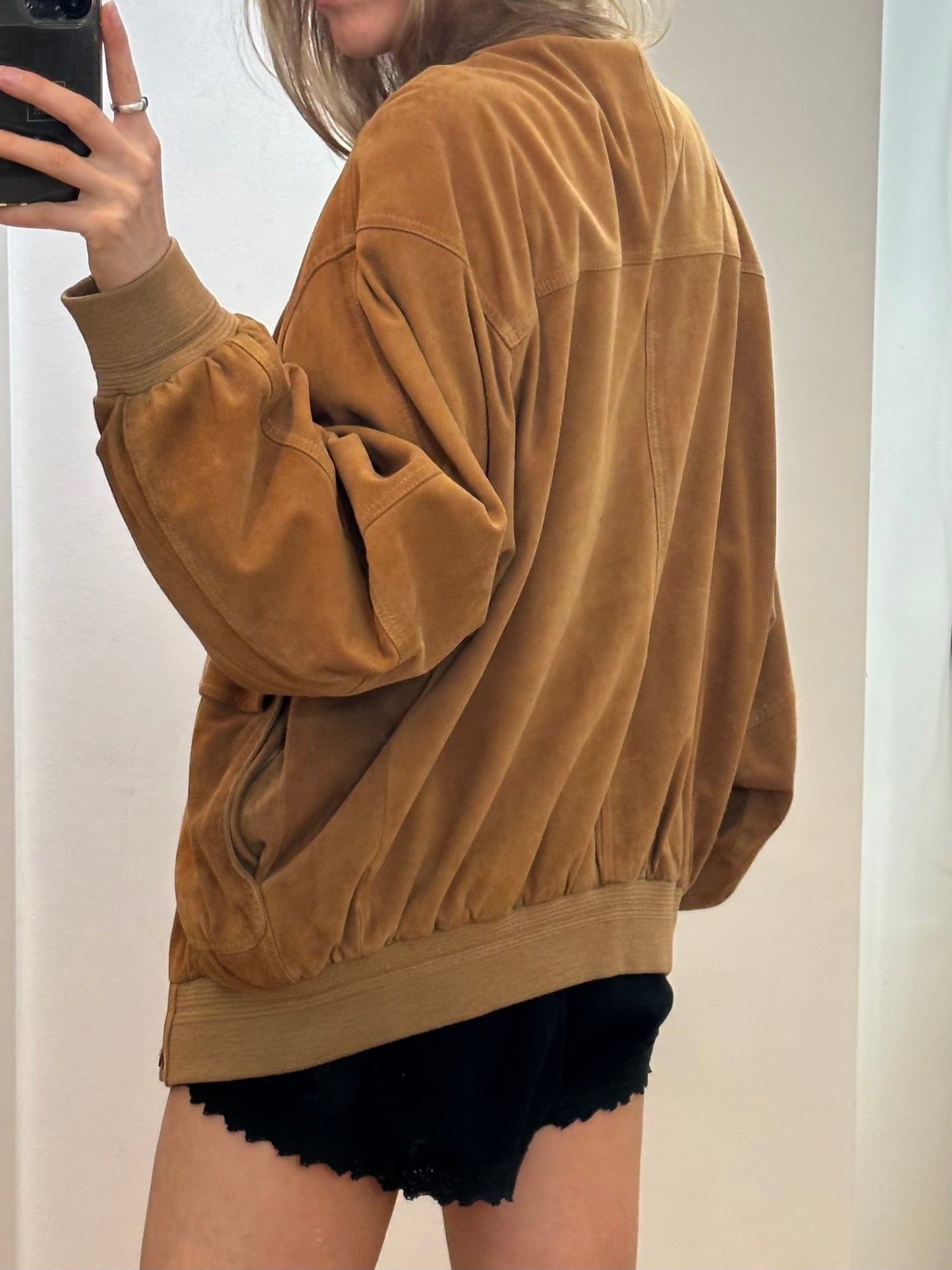 Vintage Brown Suede Leather Jacket XL
