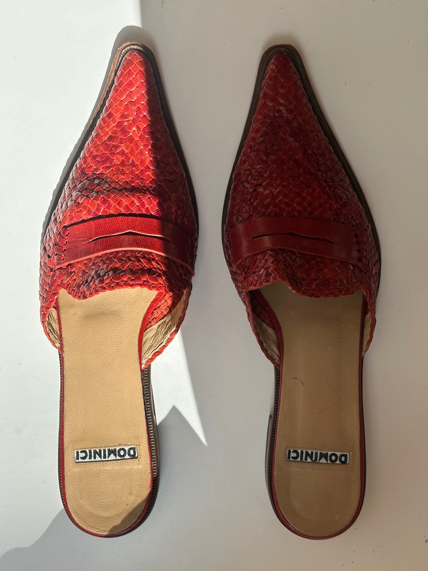 Dominici Red Leather Shoes 38