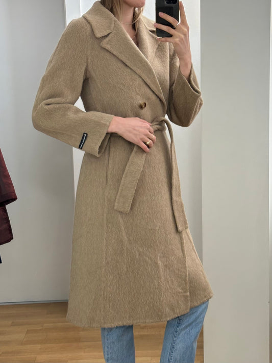 Vintage Alpaca Camel Wool Coat S/M