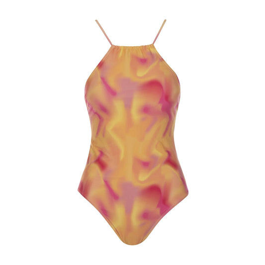 Halterneck One Piece Swimsuit Tie-Dye