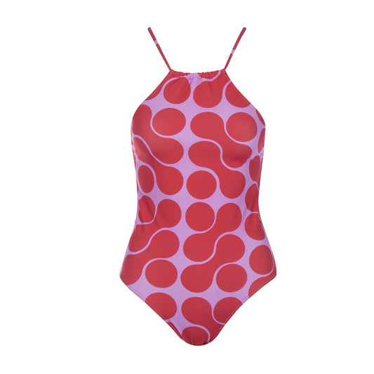 Lava Lamp Pink Red One Piece Swimsuit