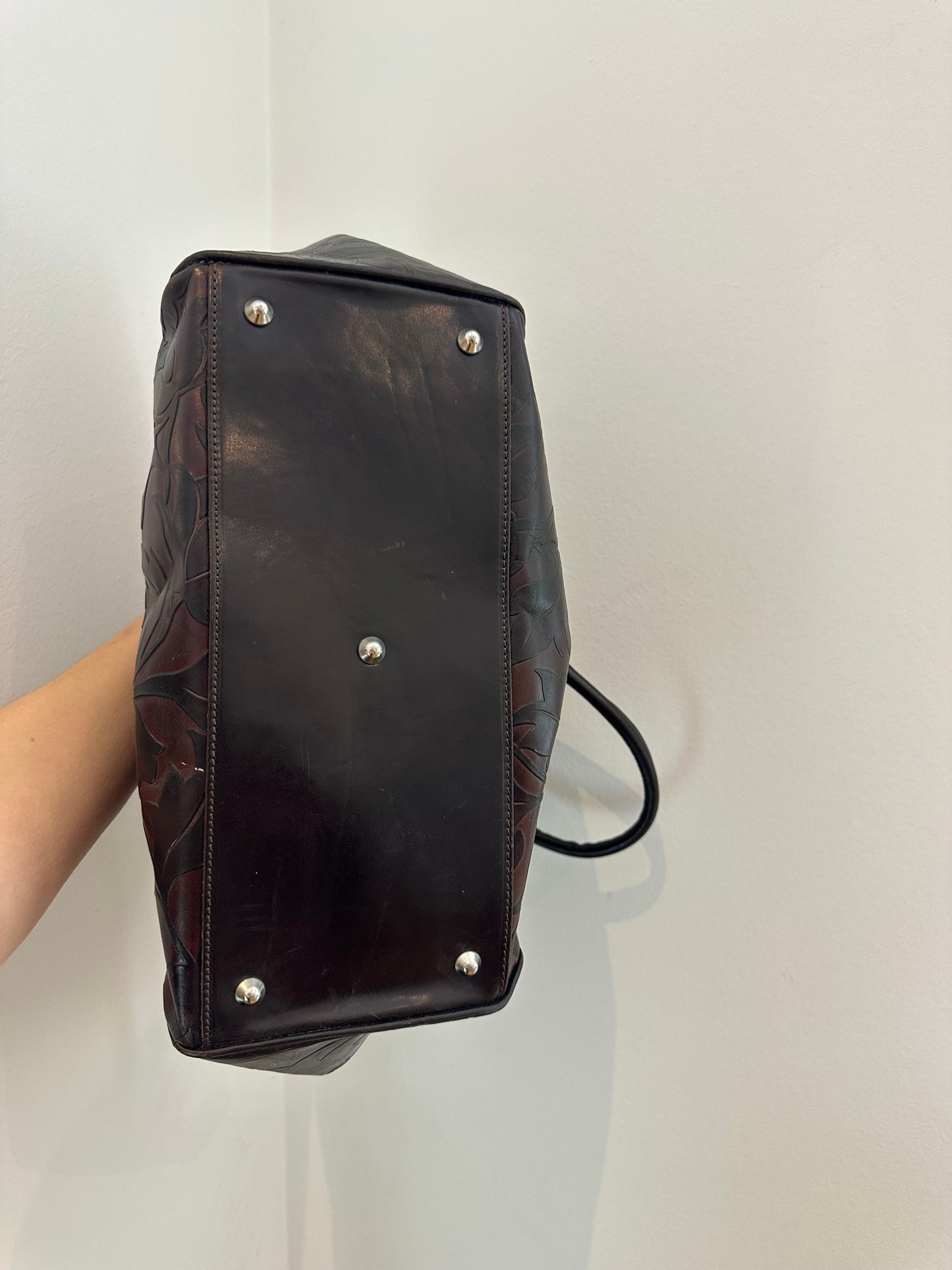 Vintage Brown Leather Bag L