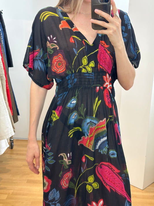 Cotton Maxi Floral Dress S/M