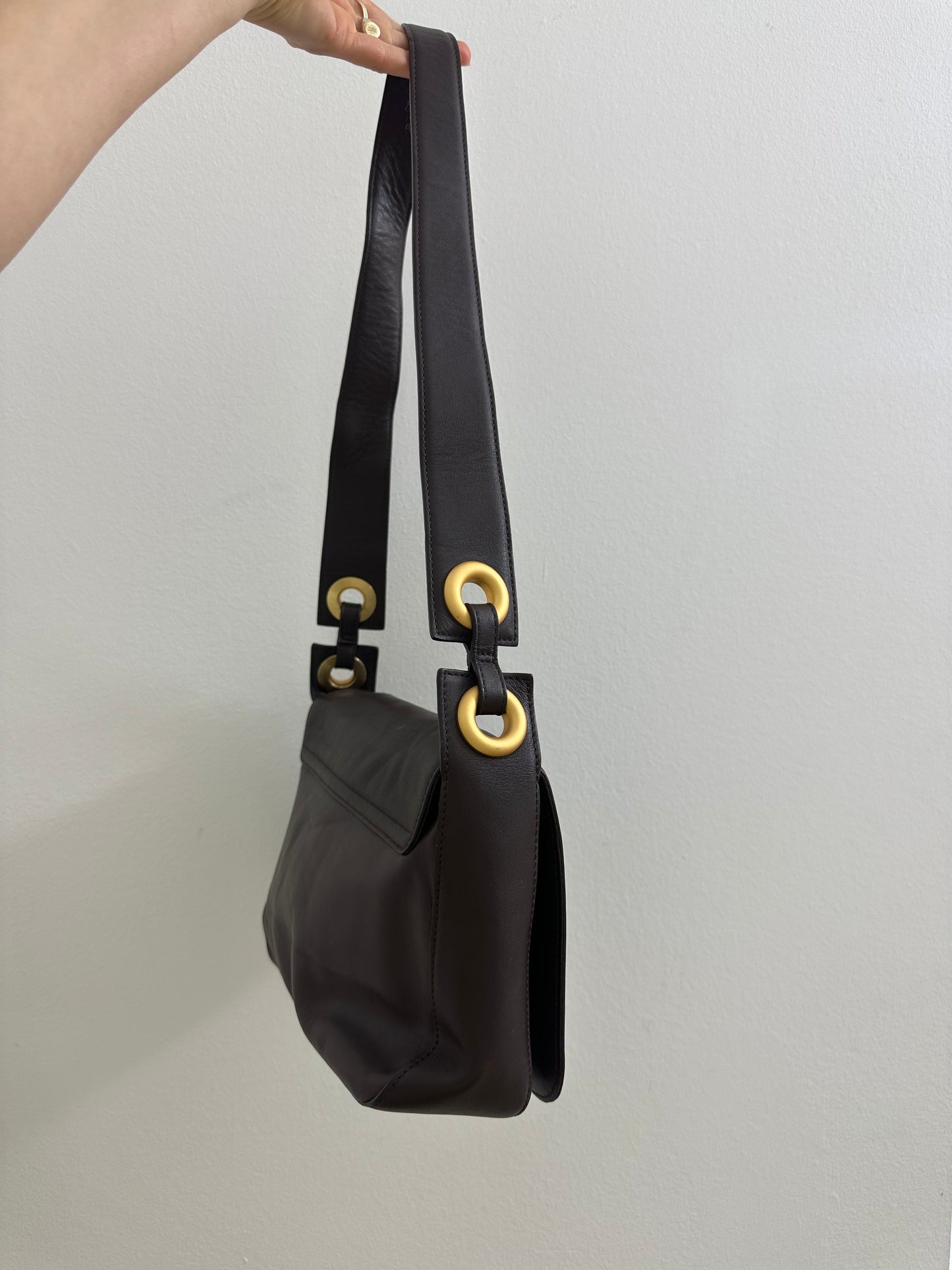Dark Brown Leather Otto Kern Bag