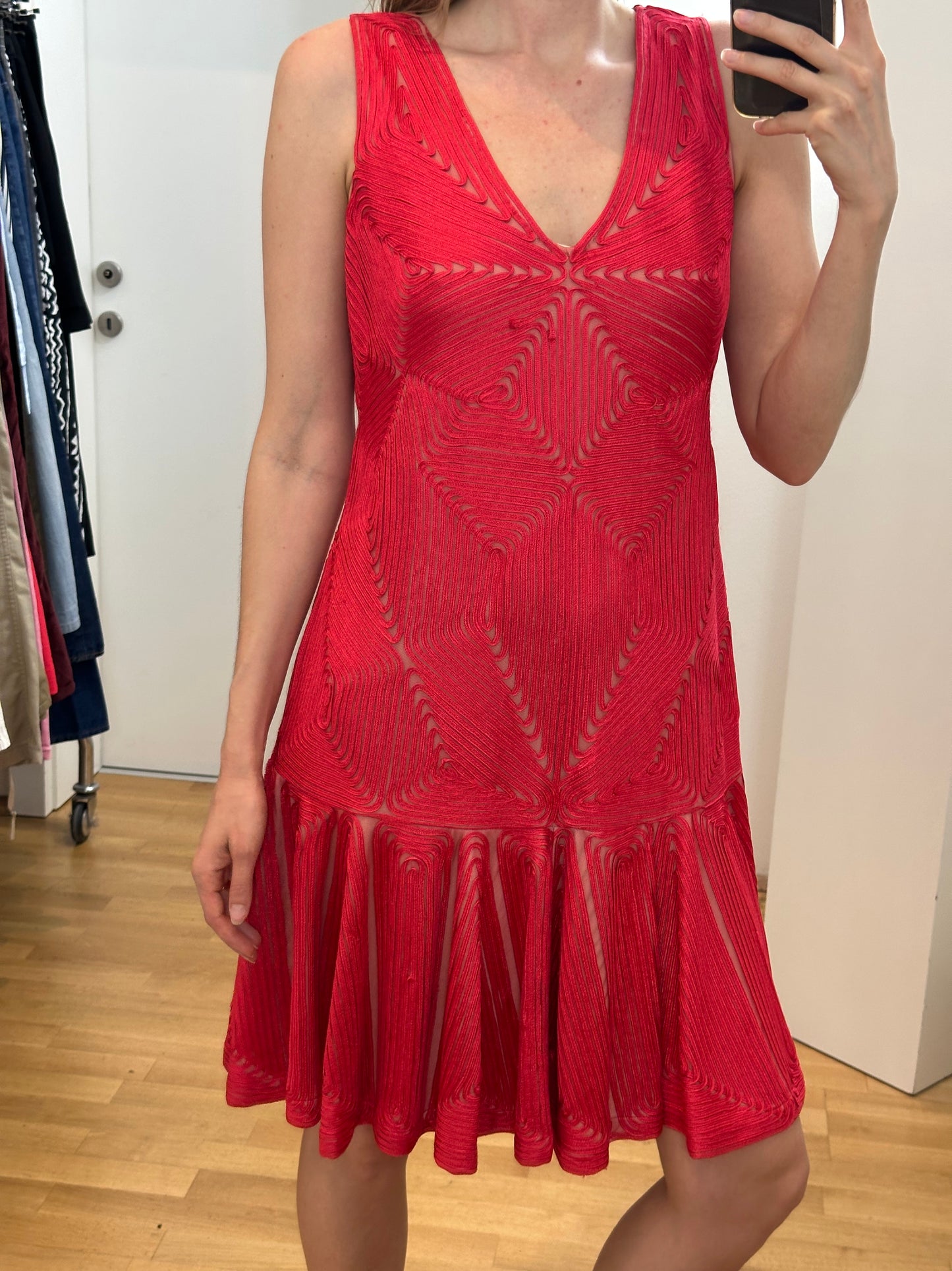 JS Collections Red Dress M/L