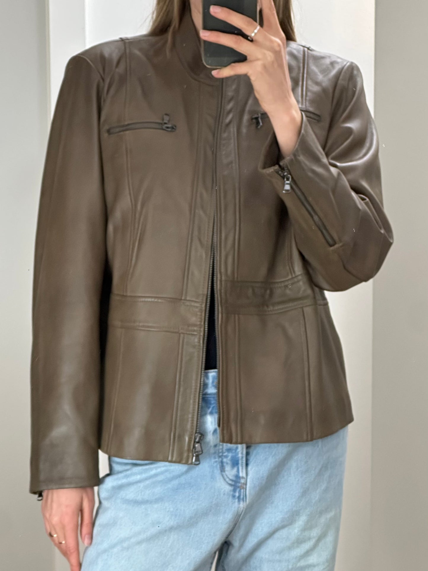 Vintage Genuine Leather Jacket M