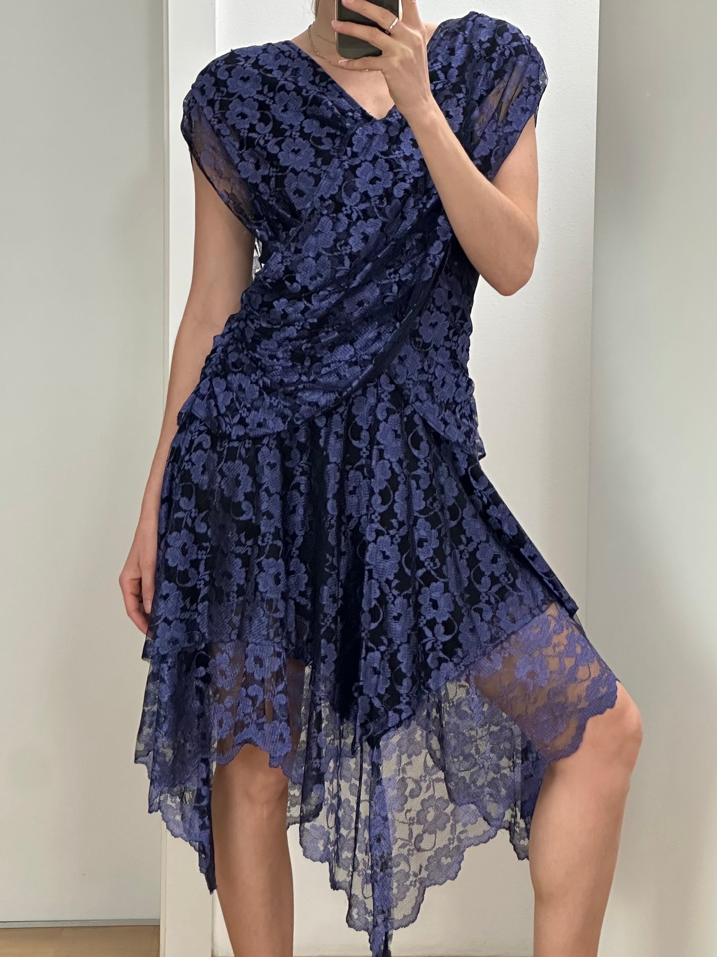 Vintage Purple Midi Dress S/M