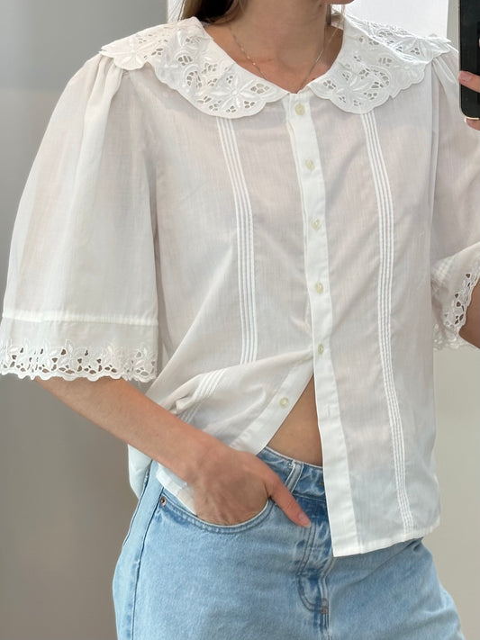 Vintage White Blouse M/L