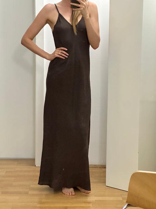 100% Linen Maxi Dress M
