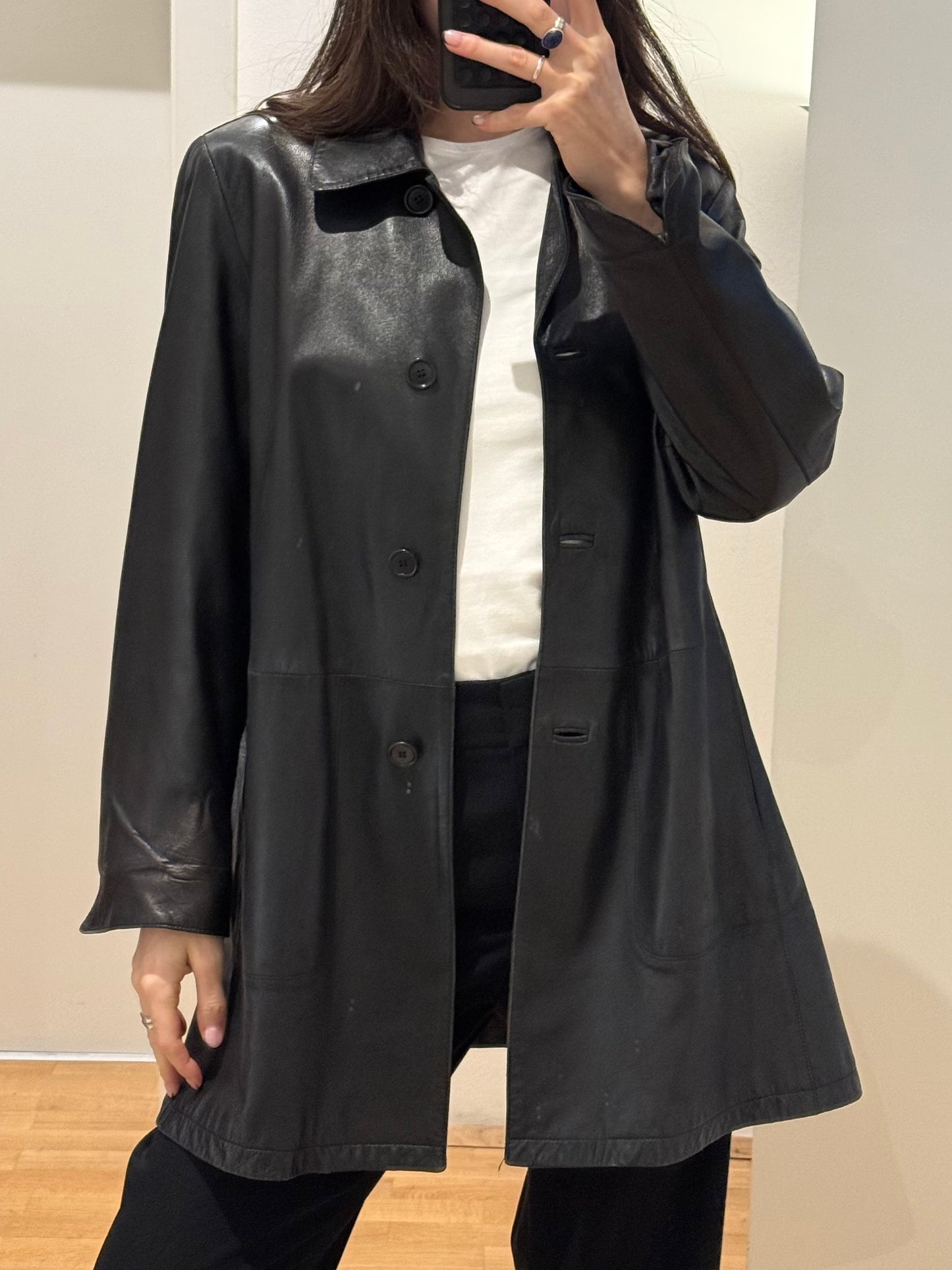 Vintage 100% Genuine Nappa Leather Black Jacket S/M