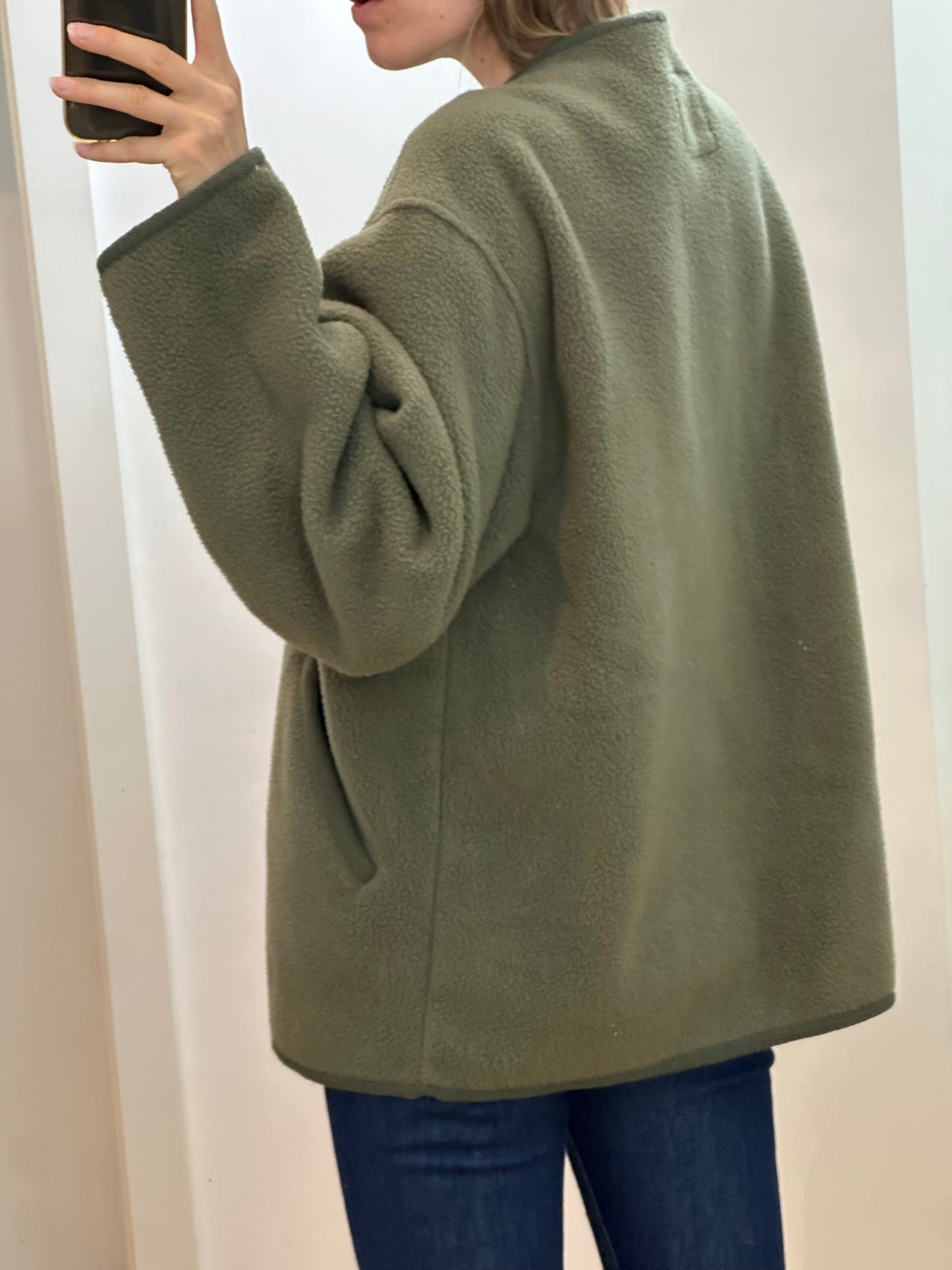 AIGLE Khaki Fleece Jacket L