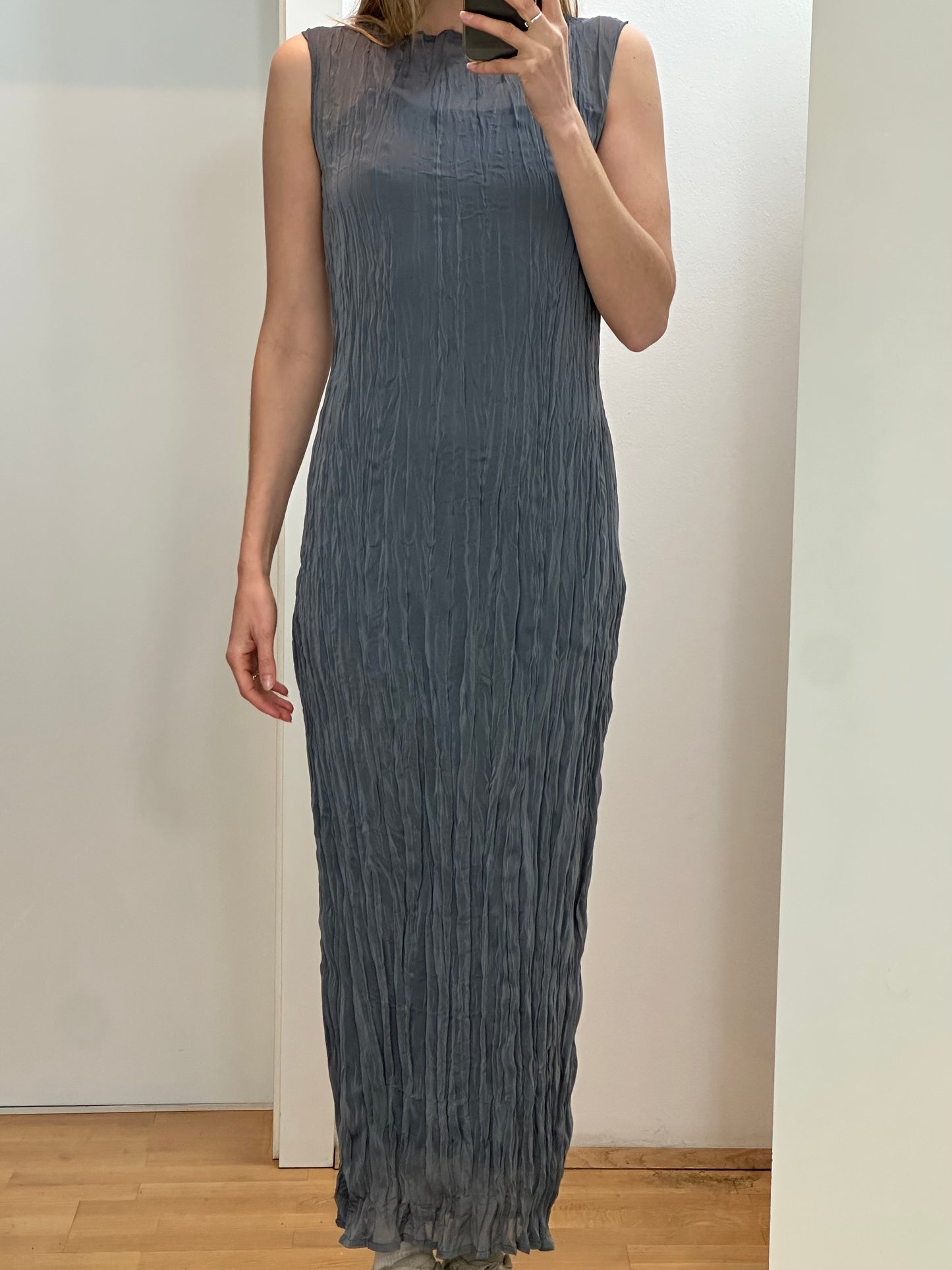 Vintage Gray Maxi Dress M