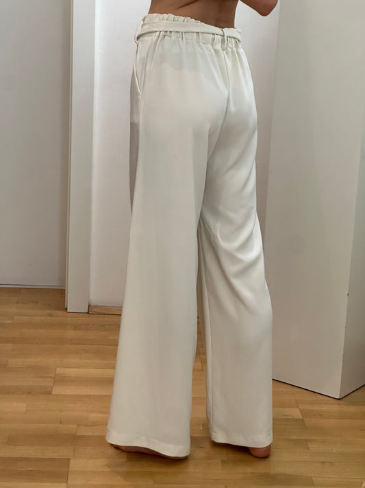 Cream Wide Leg Trousers S