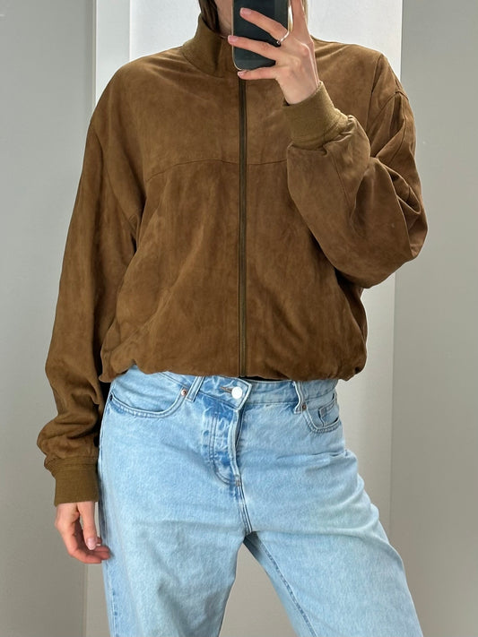 Vintage Suede Leather Jacket L