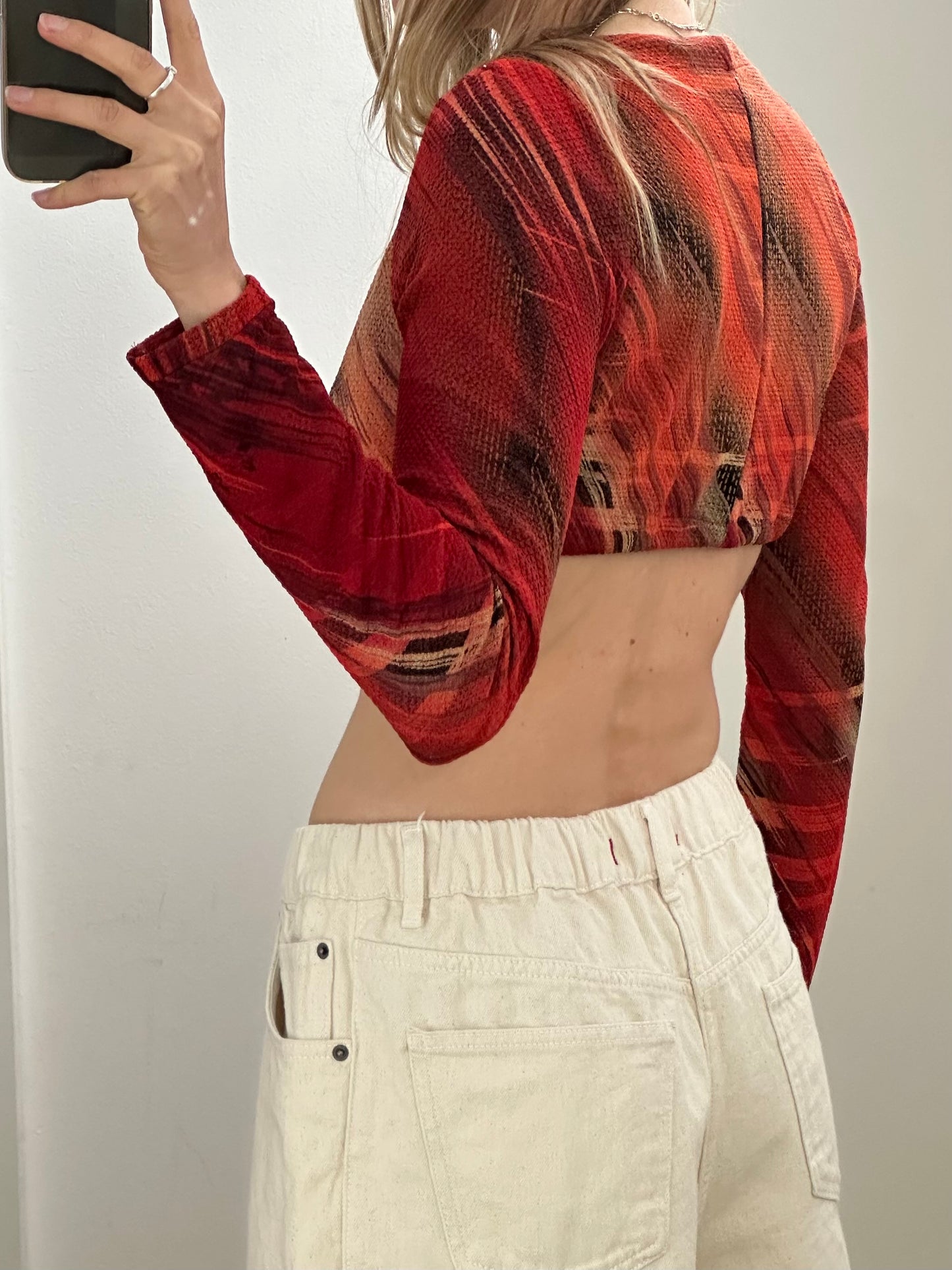 Vintage Y2K Red Bolero Top S