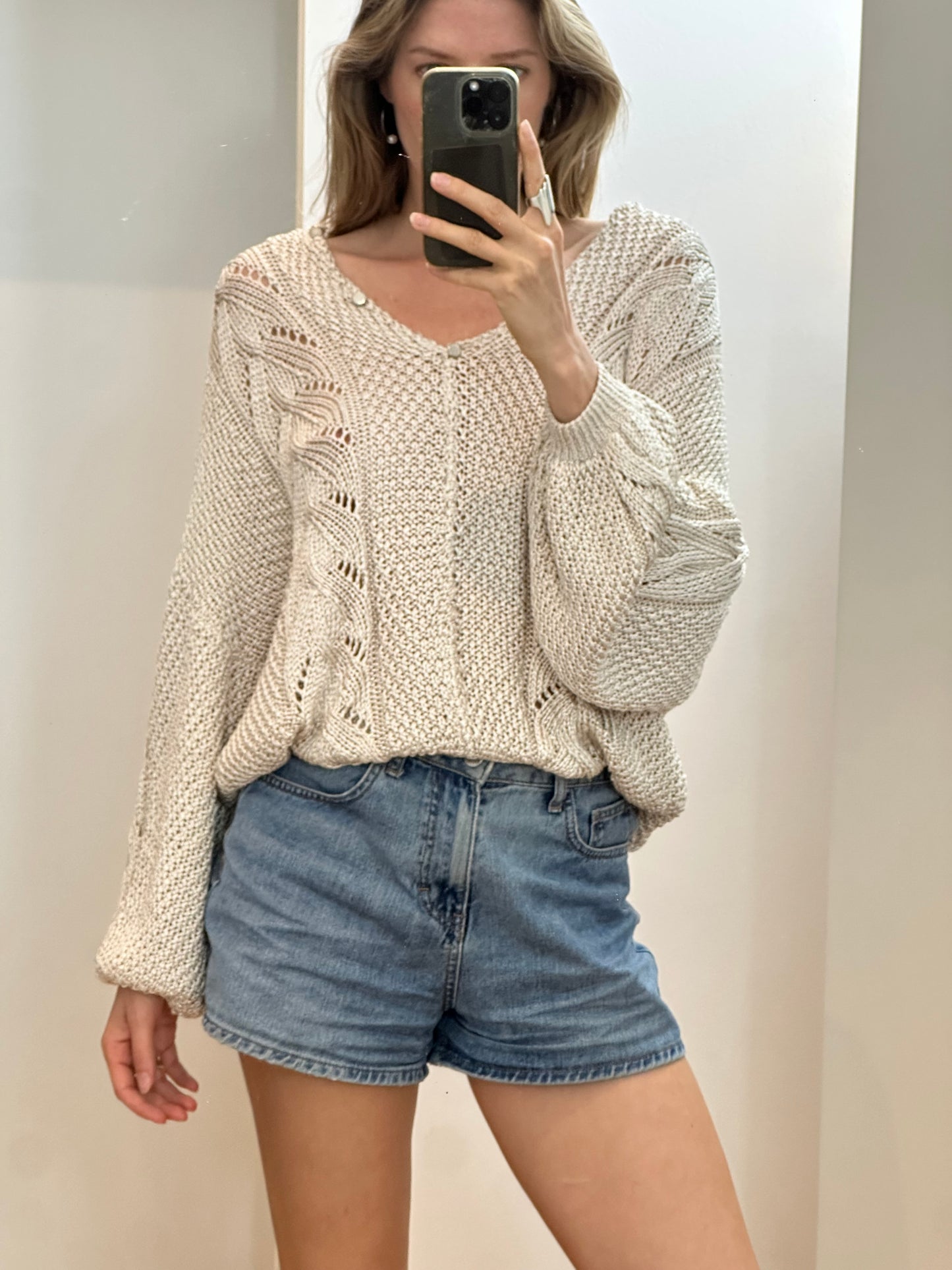 Vintage Handknit Sweater L