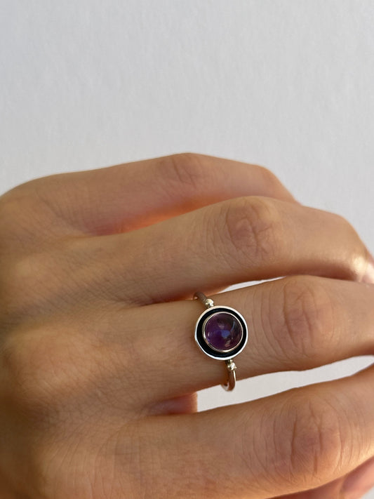 925 Silver Amethyst Ring