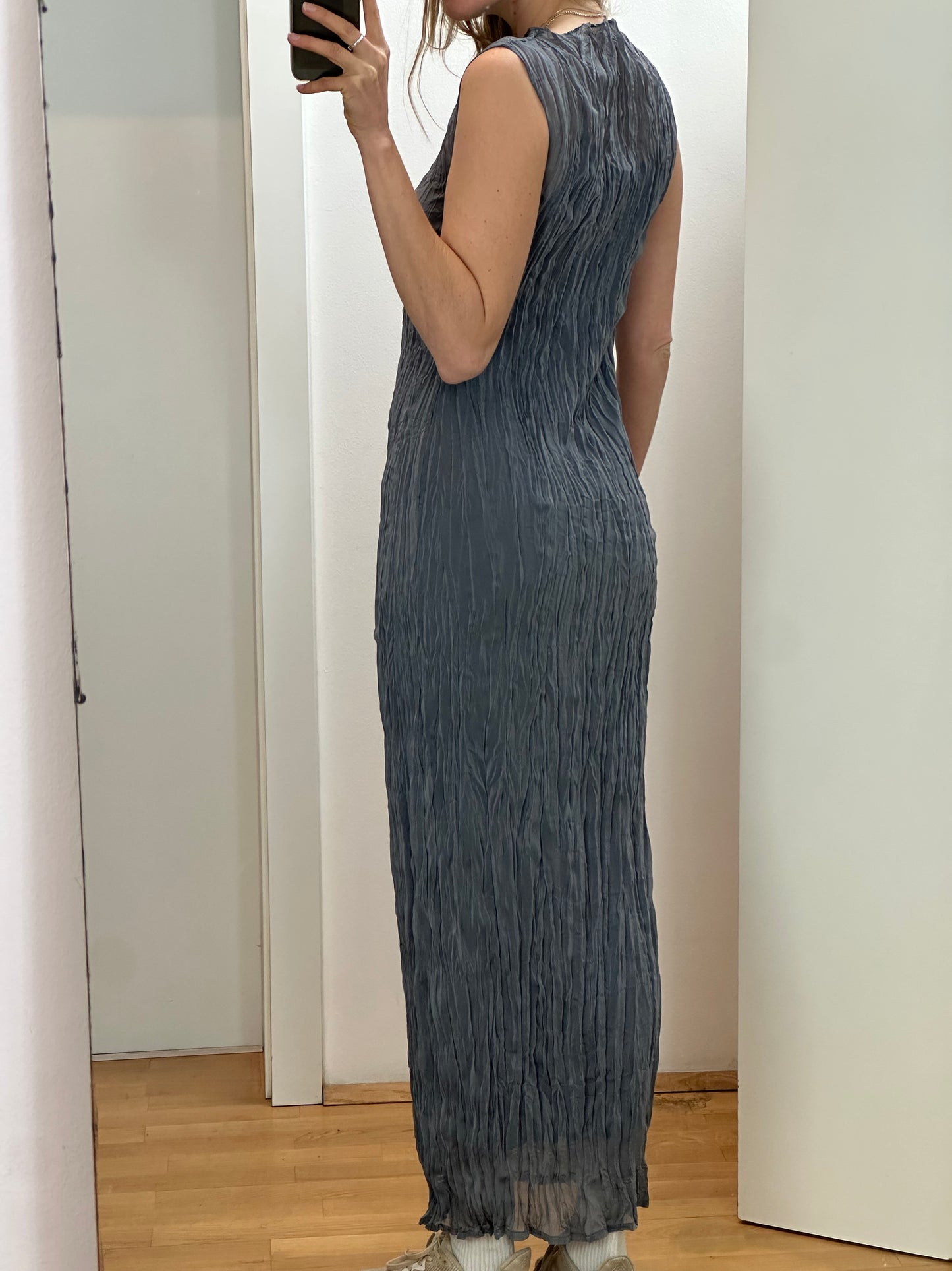 Vintage Gray Maxi Dress M