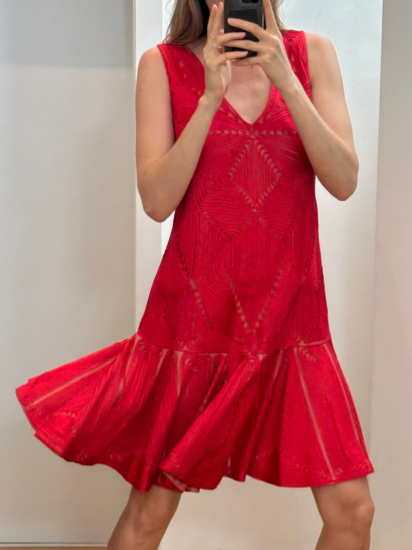 JS Collections Red Dress M/L