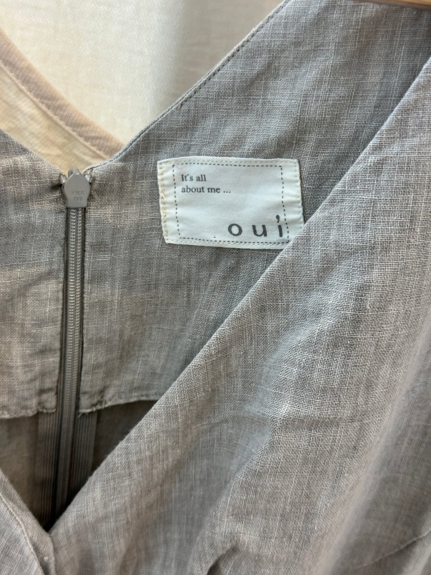 100% Linen Midi Dress M