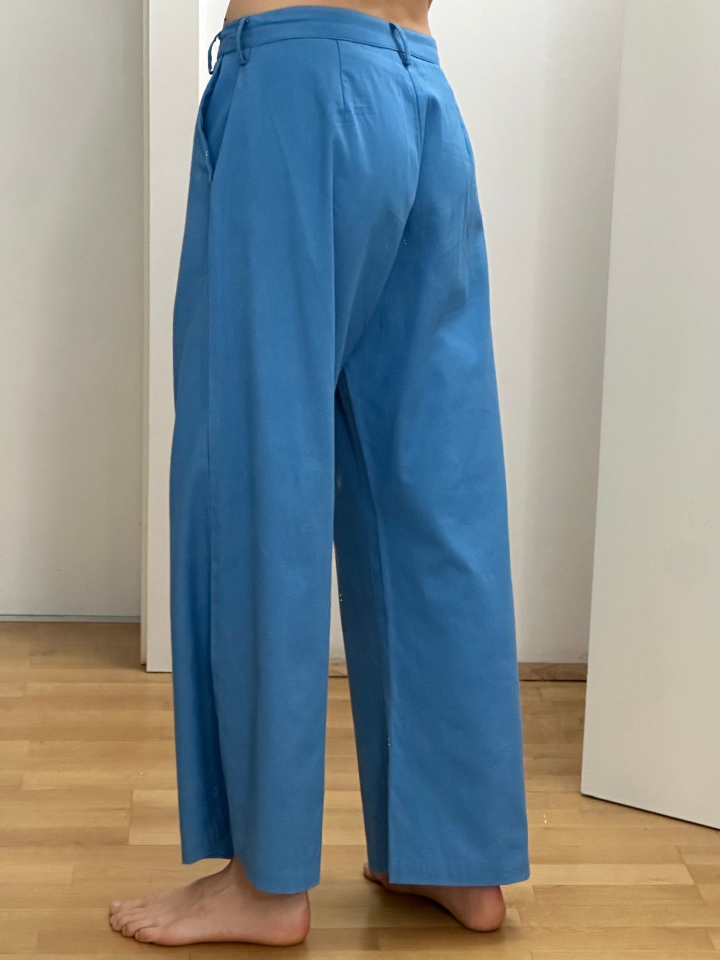 Vintage Blue Cotton Trousers L