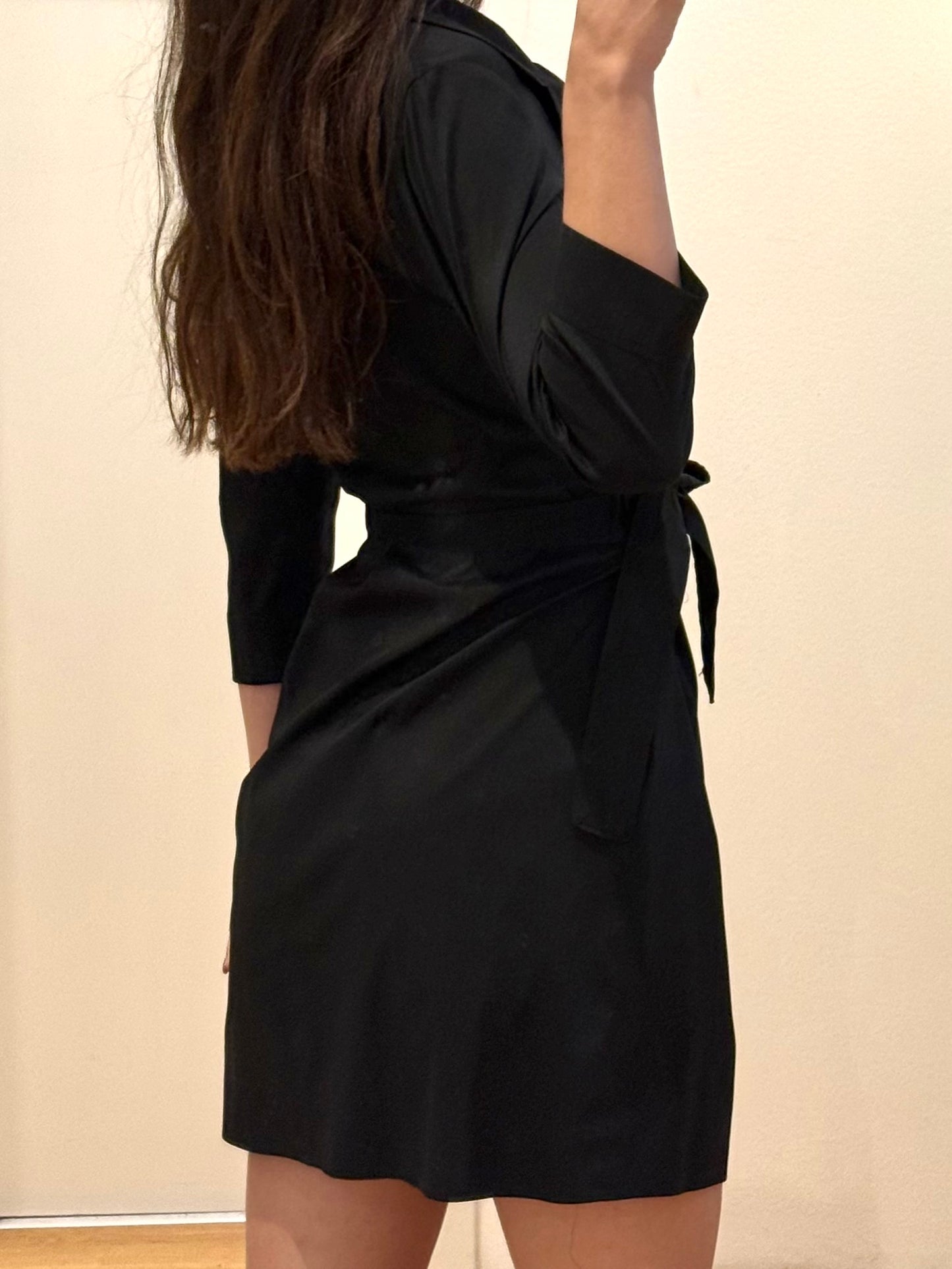 Black Blazer Style Belted Mini Dress S