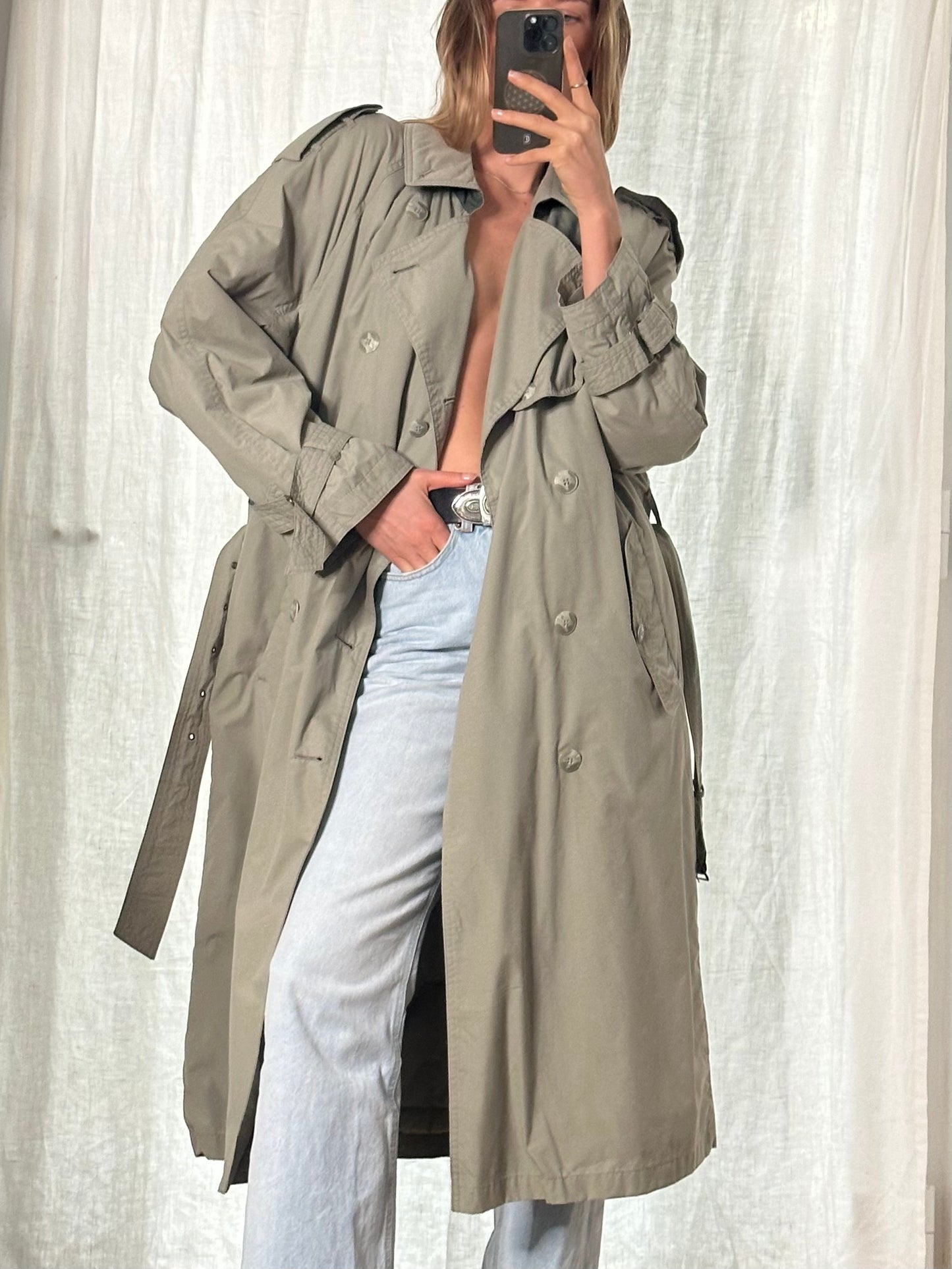 Warm Vintage Trench Coat M/L