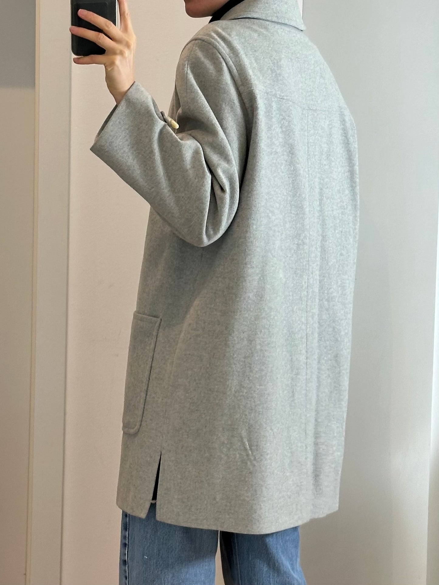 Vintage Gray Wool & Cashmere Coat M/L