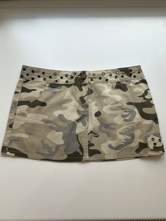 Vintage Camouflage Mini Skirt S