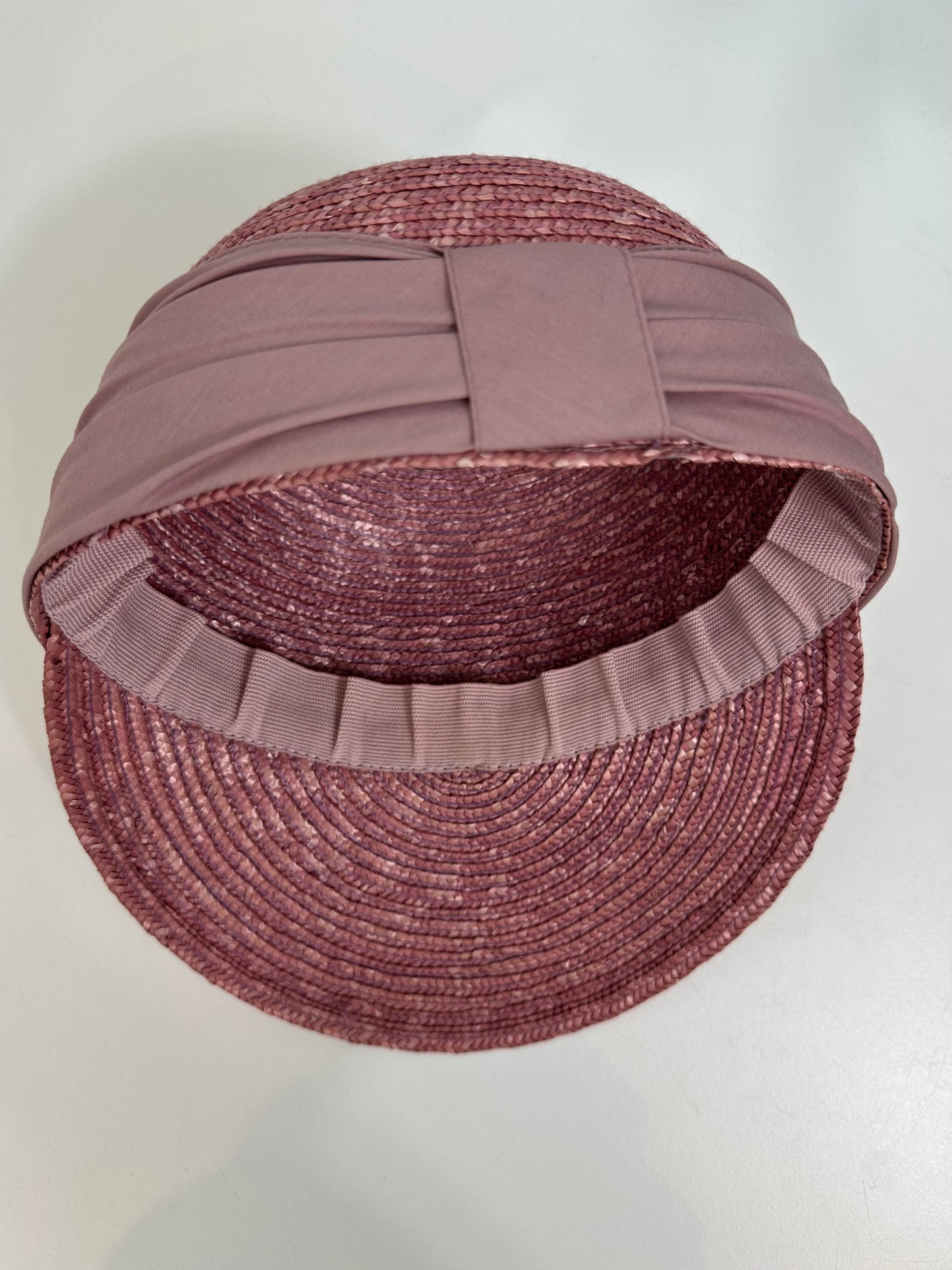 Pink Straw Sun Cap