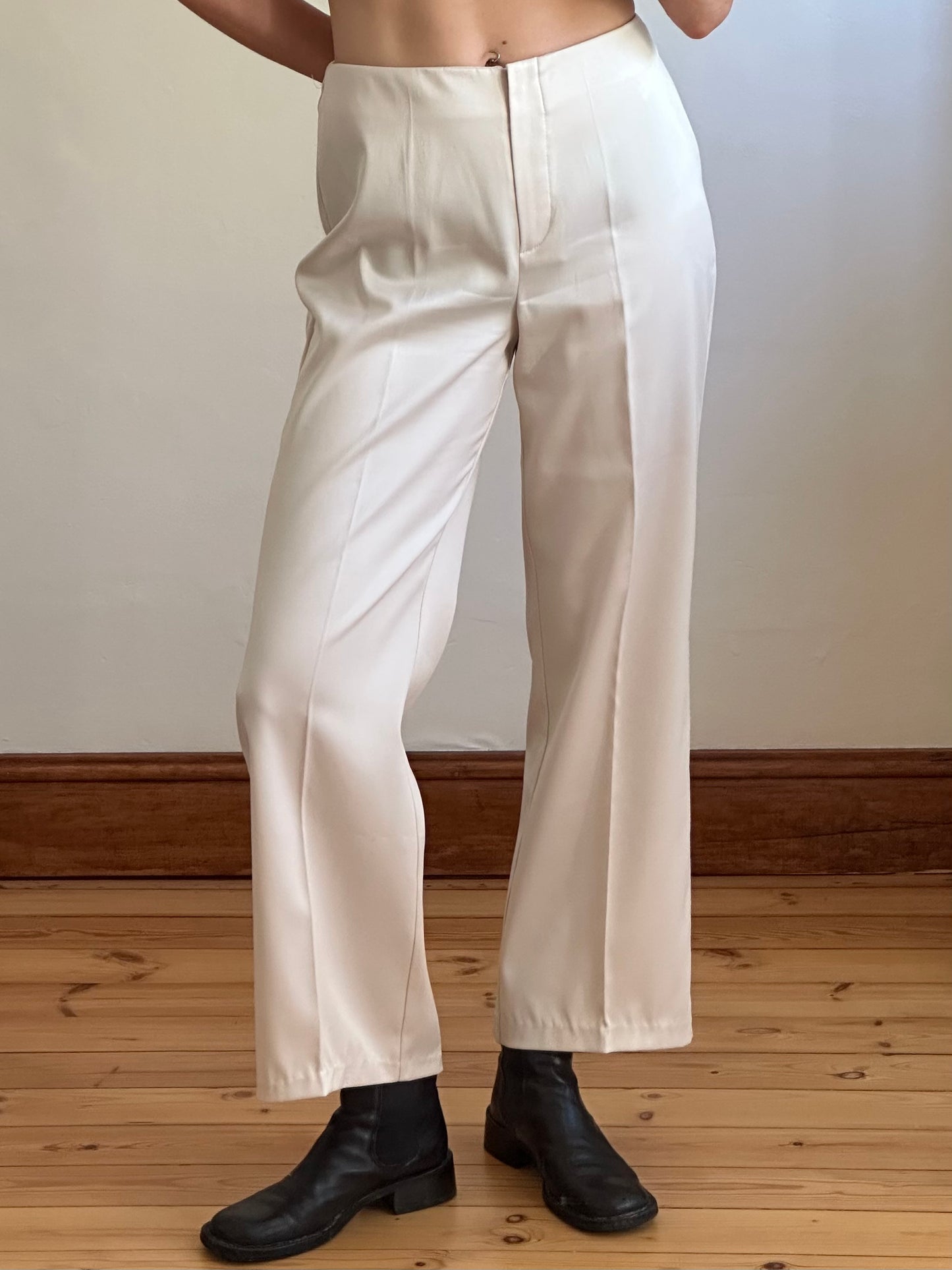 Vintage Cream White Trousers S/M