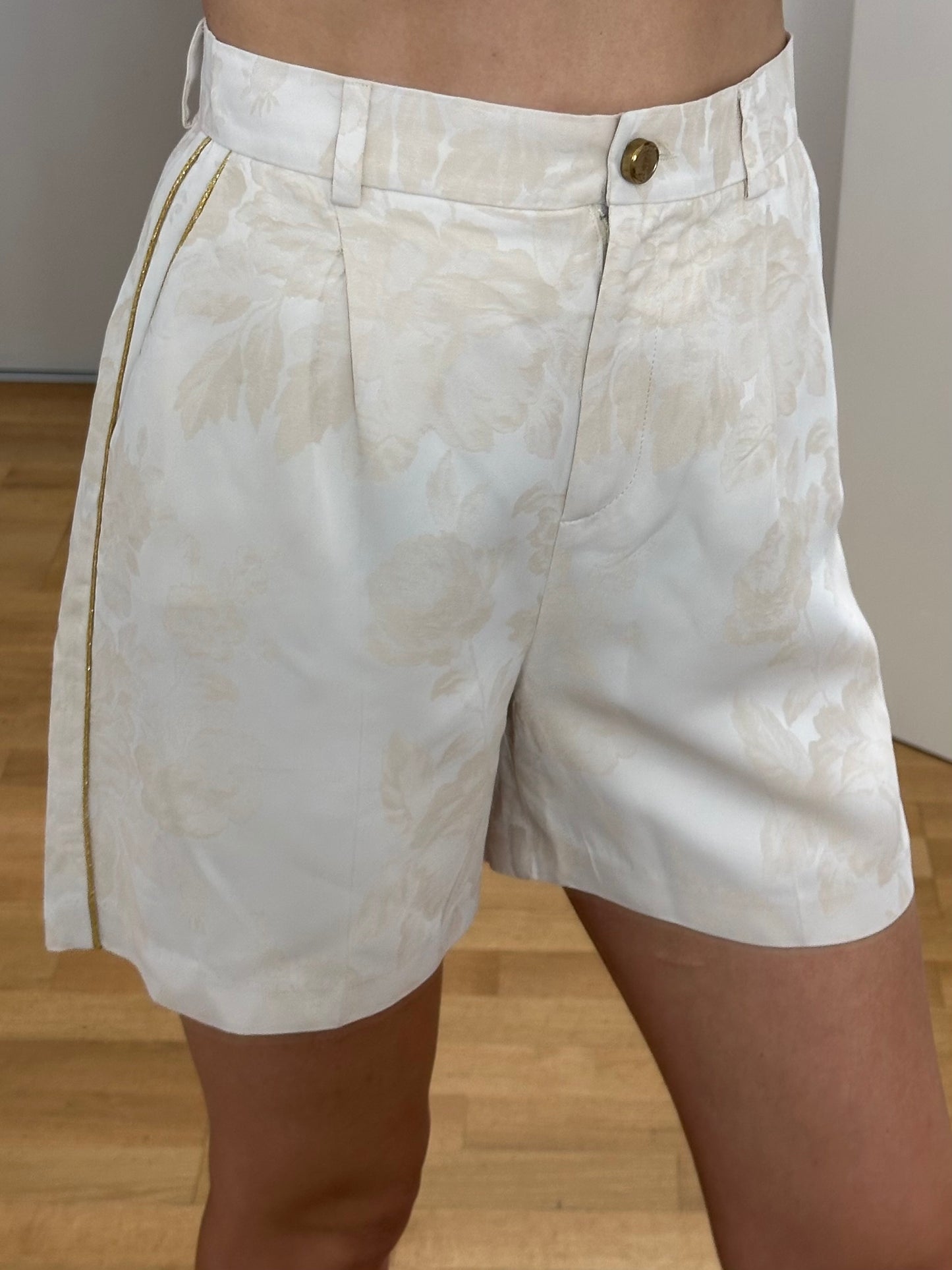 Roberto Cavalli Cream Shorts XS/S