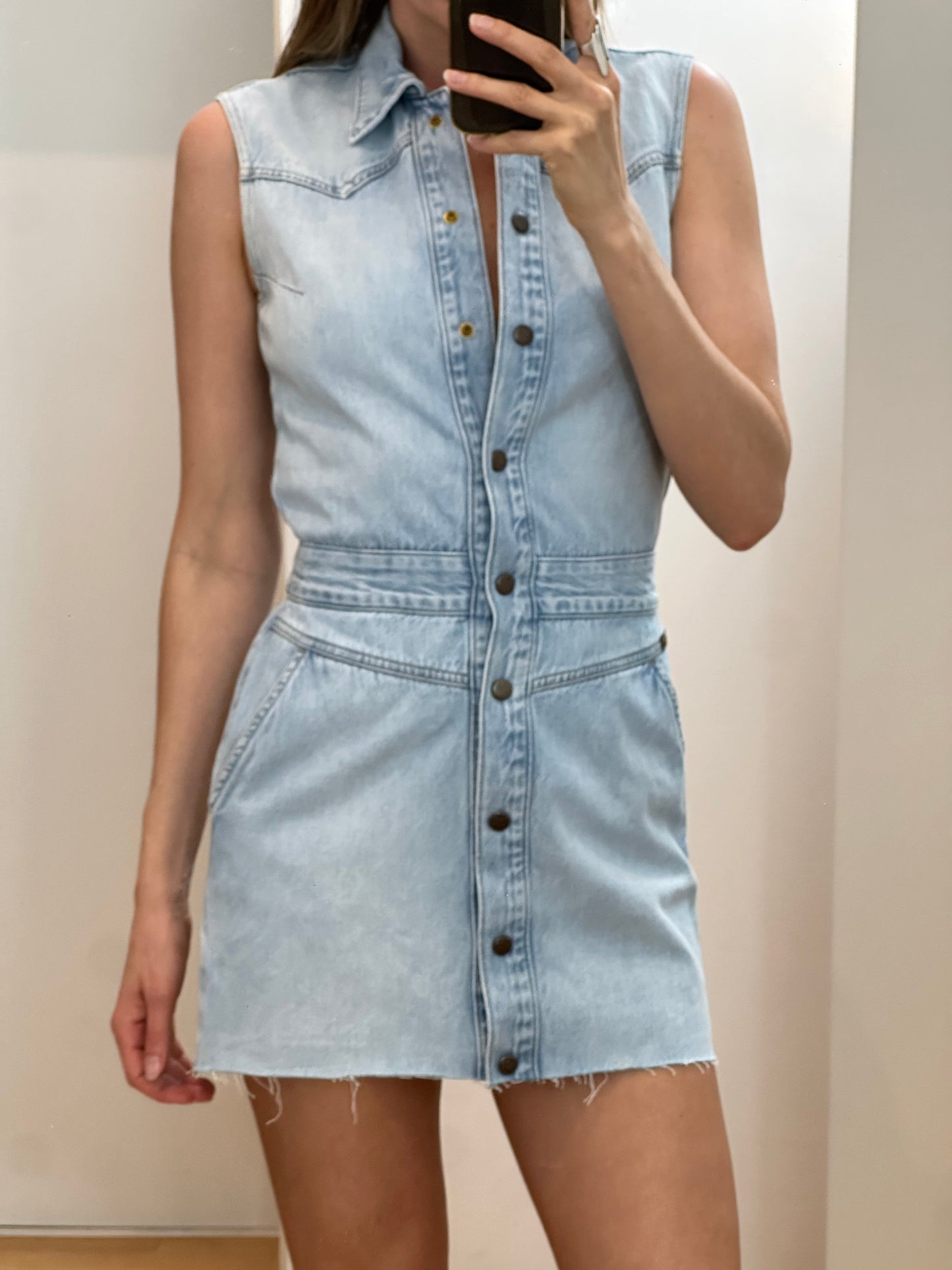 Lee Denim Mini Dress XS