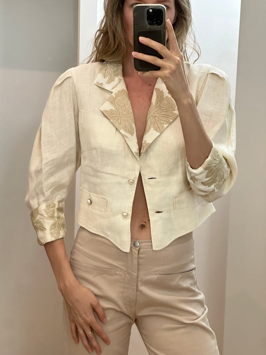 Vintage Linen Jacket S