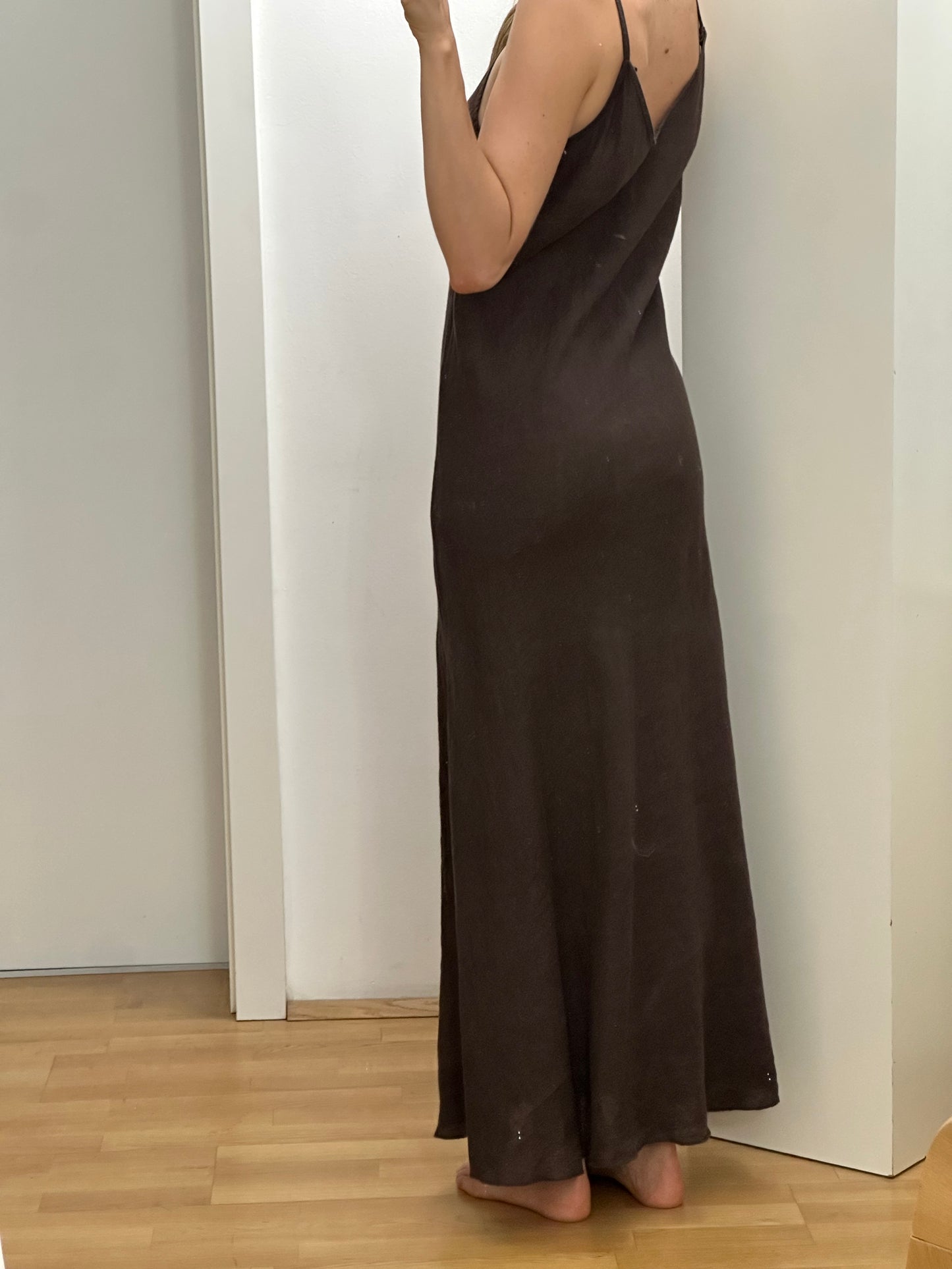 100% Linen Maxi Dress M