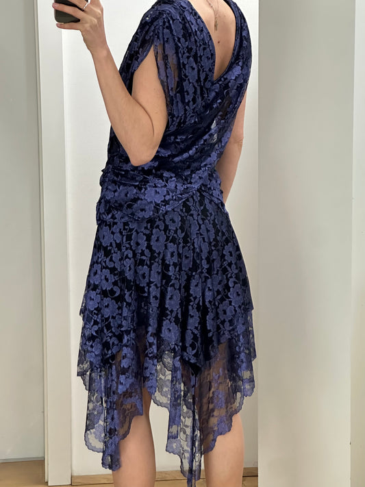 Vintage Purple Midi Dress S/M