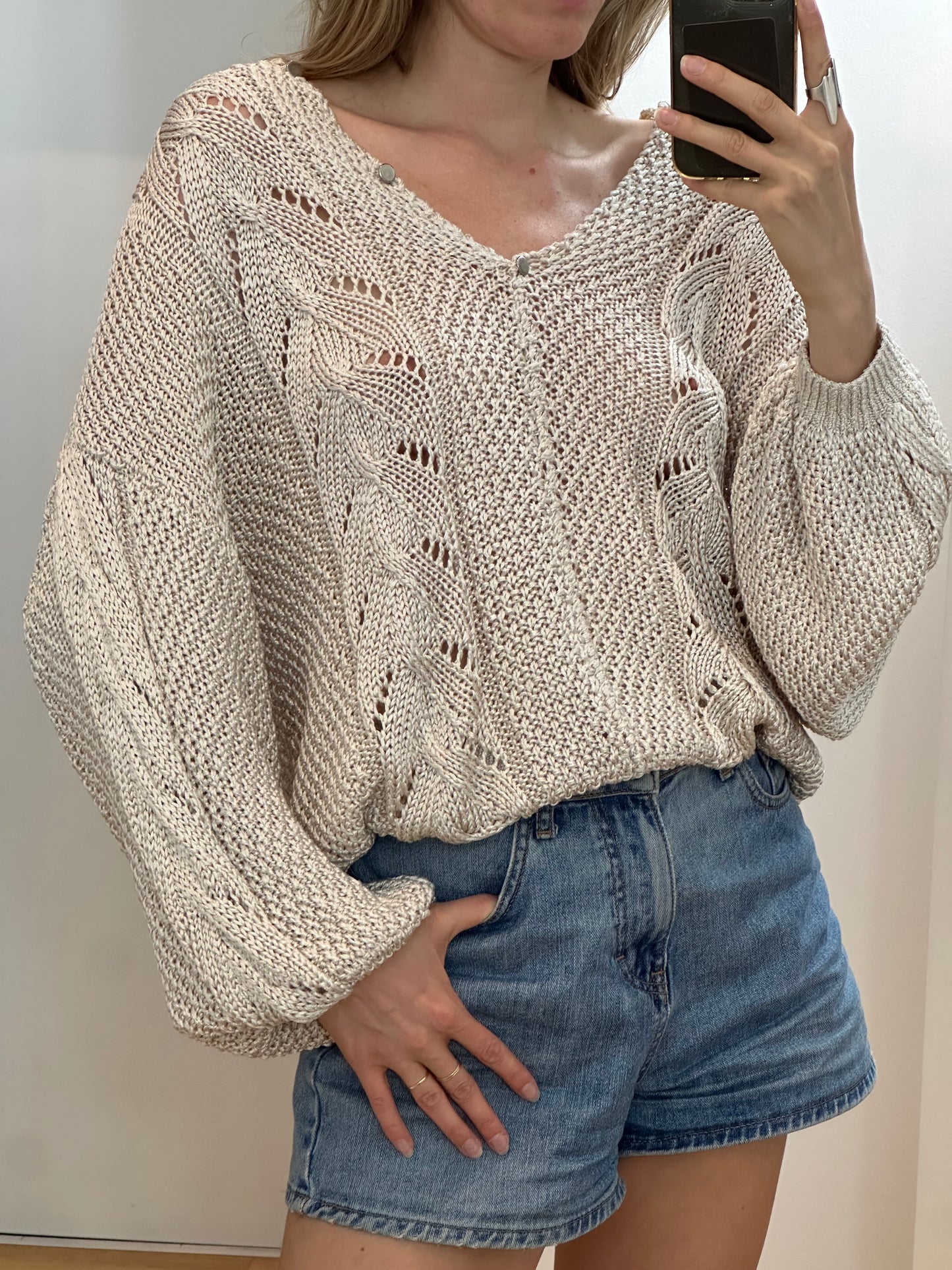 Vintage Handknit Sweater L