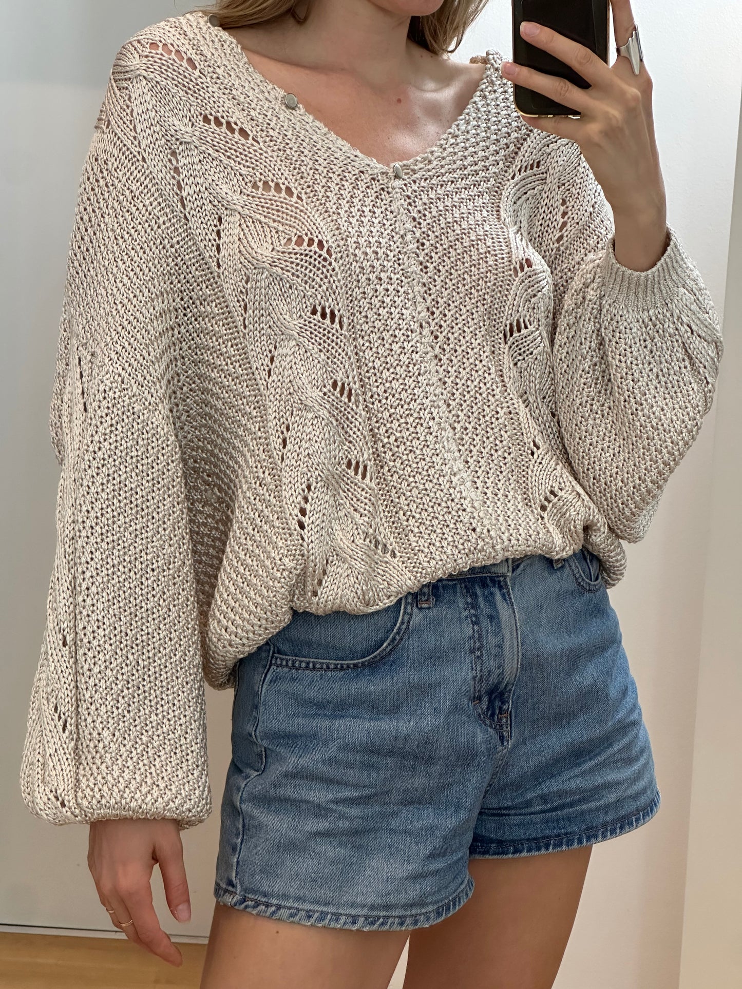 Vintage Handknit Sweater L
