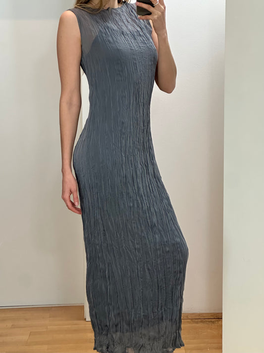 Vintage Gray Maxi Dress M