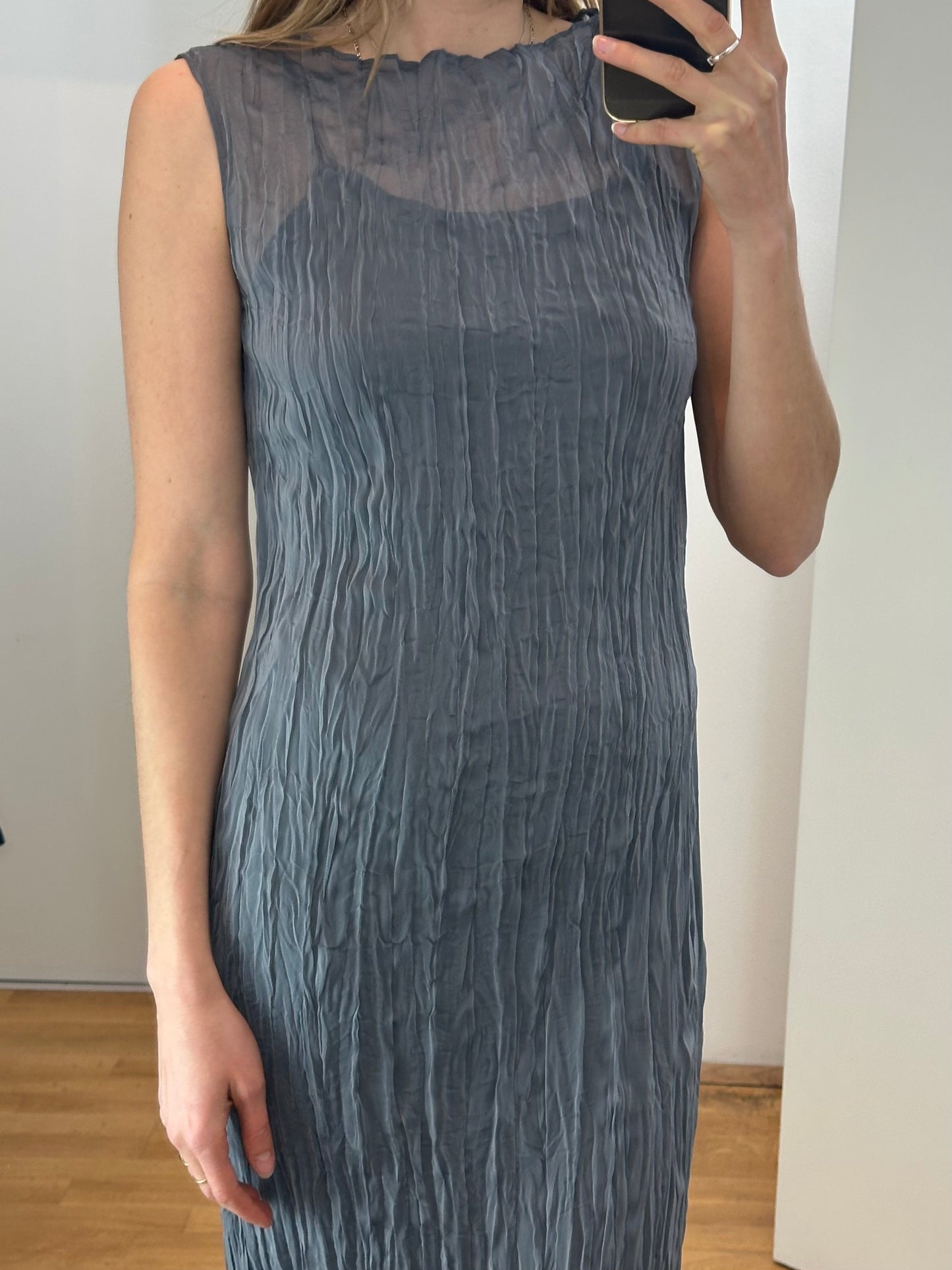 Vintage Gray Maxi Dress M