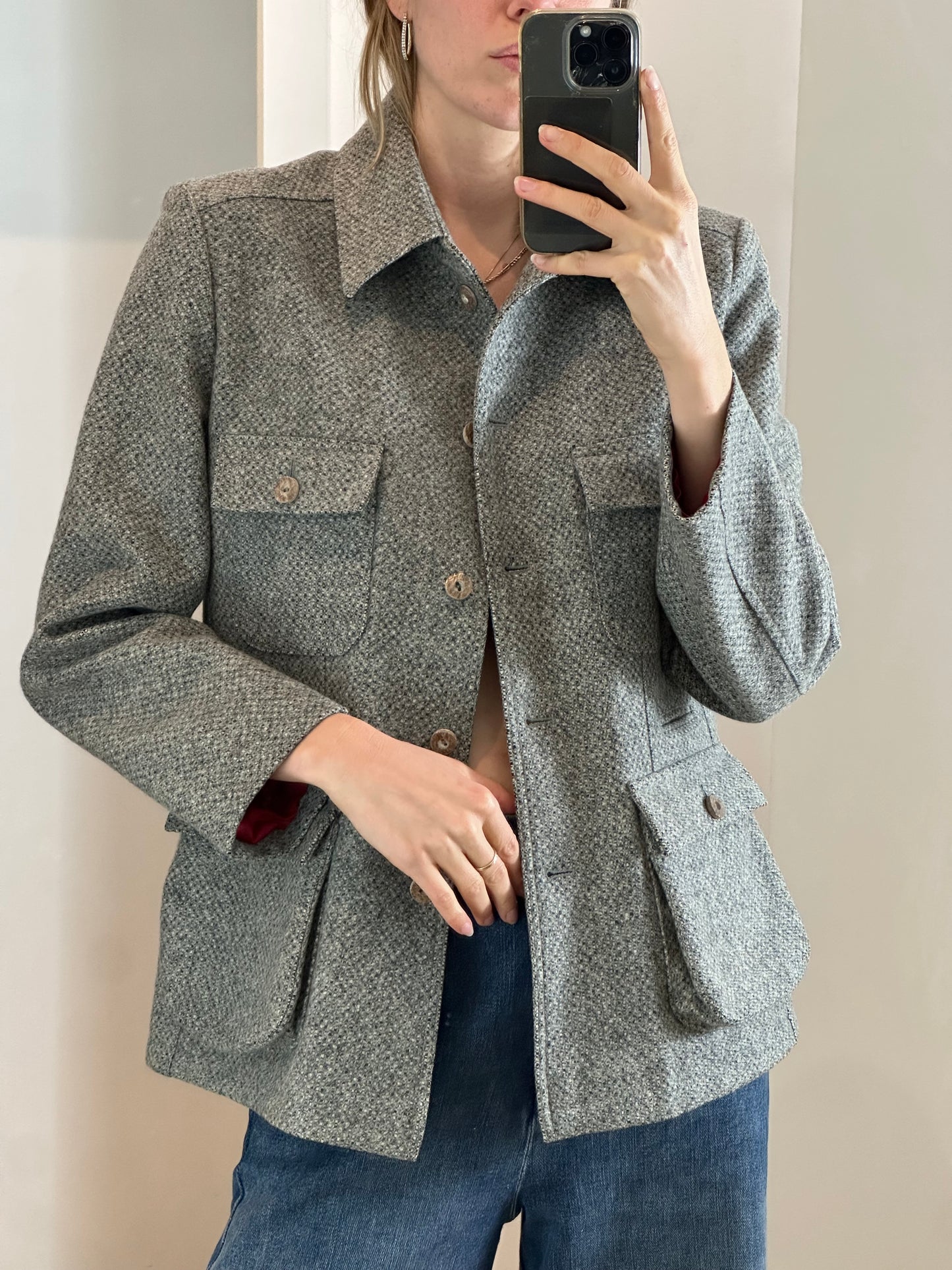 Vintage Wool Gray Jacket M