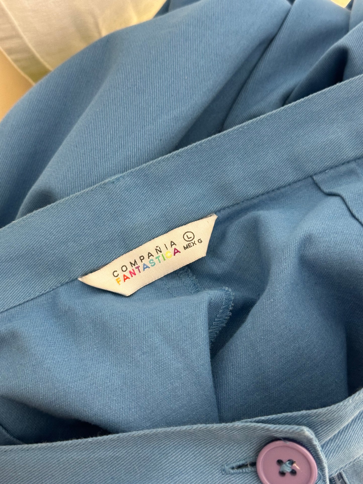 Vintage Blue Cotton Trousers L
