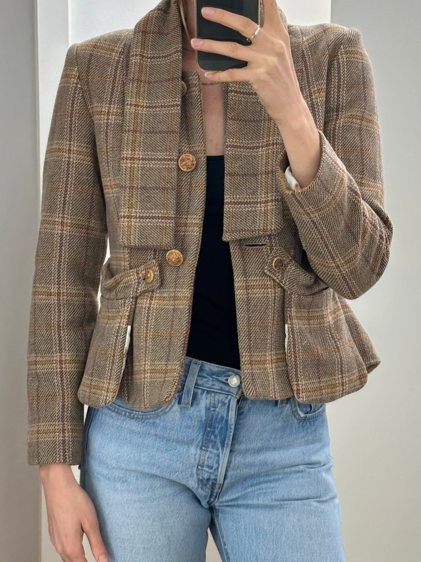 Vintage 100% Wool Blazer Jacket XS/S