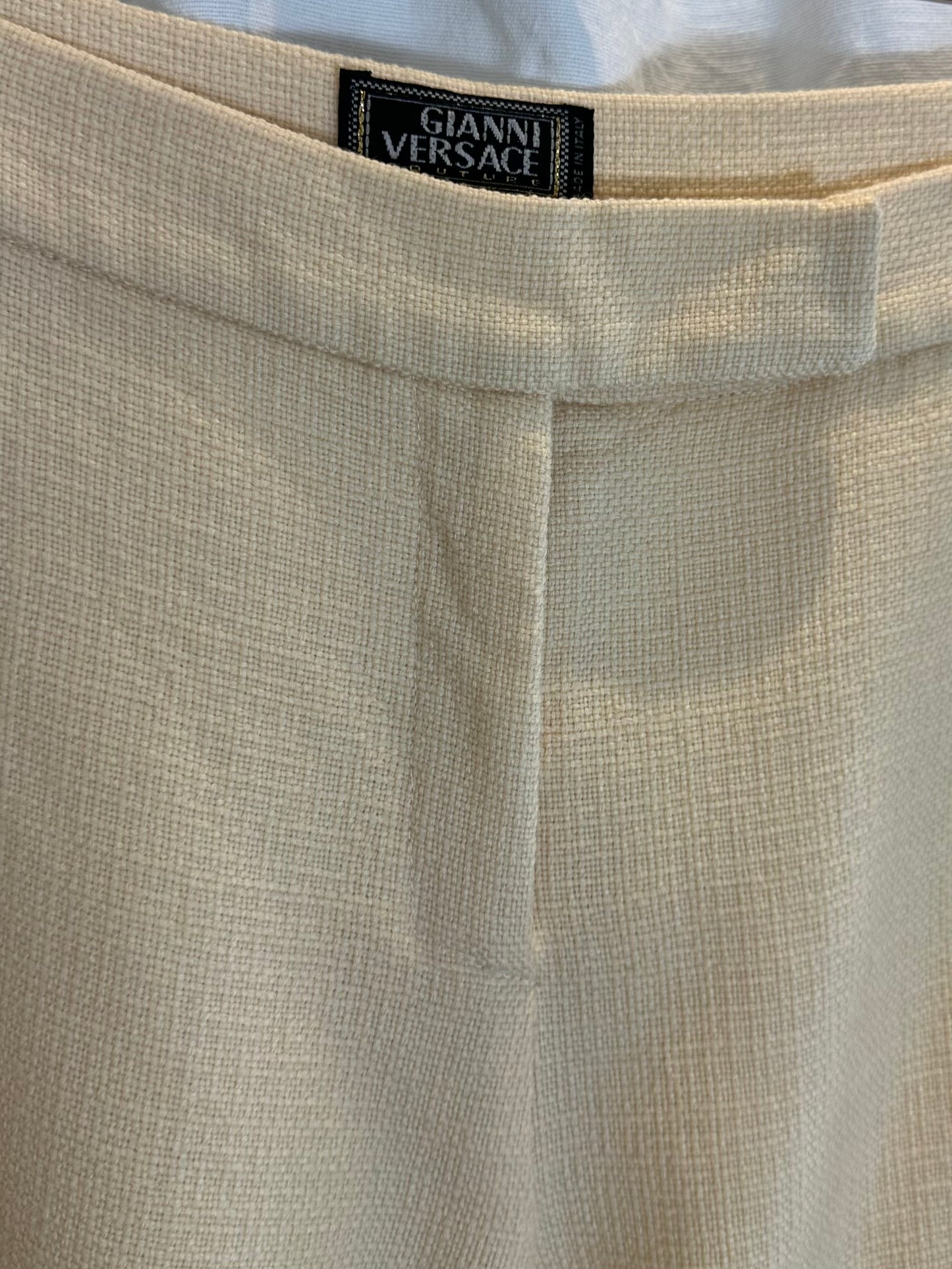 Vintage Versace Cream Trousers XS