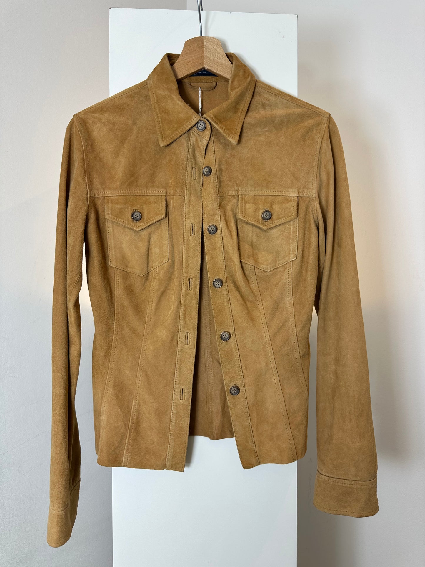 Vintage Suede Leather Shirt XS